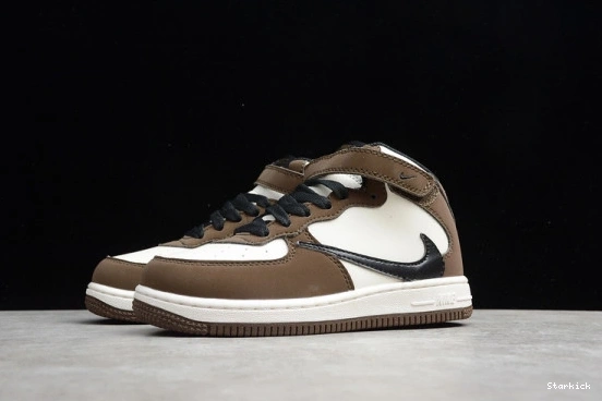 Travis Air Nike 07 Force Scott 1 Kids 314197-168 x Mid Brown Beige 0725